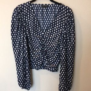 Topshop Ruched Cropped Top